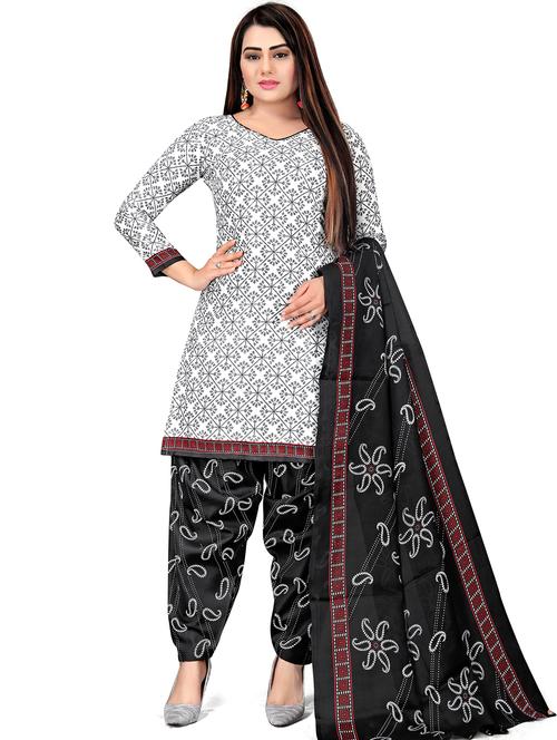 women printed unstitched suit set - 21557135 - Very Small Image - 1