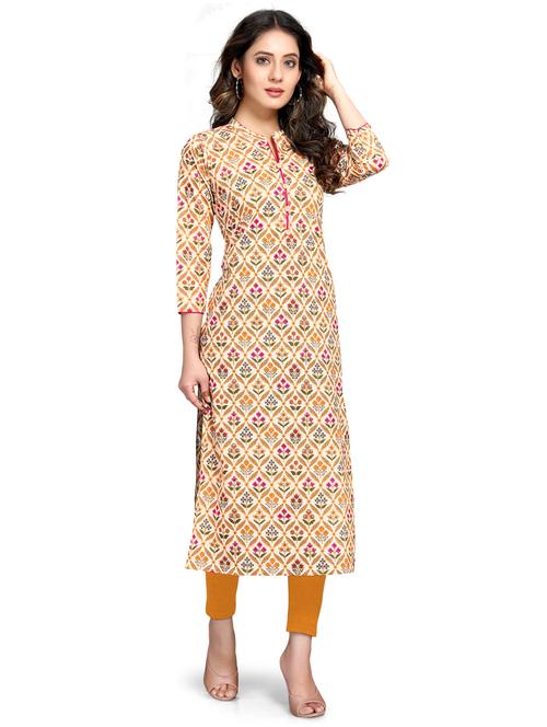 women three quarter sleeve straight kurta - 21557627 - Very Small Image - 1