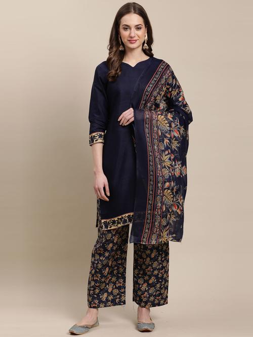 women v- neck printed suit set - 21558225 - Very Small Image - 1