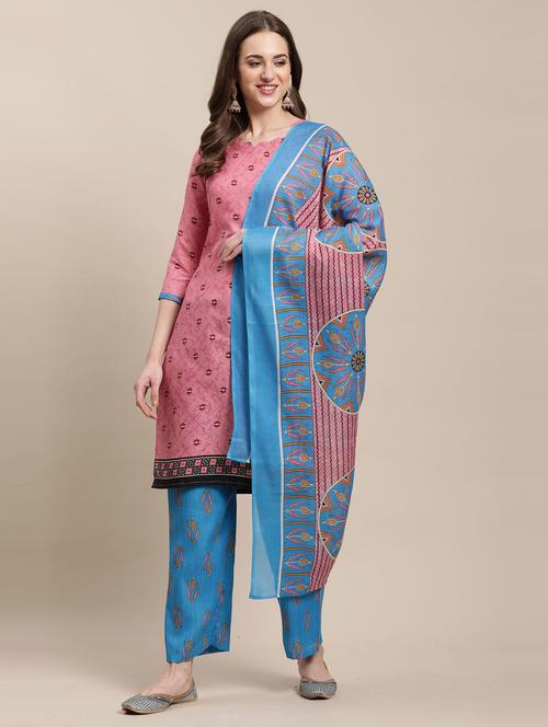 women printed kurta pant with dupatta set - 21558229 - Very Small Image - 1