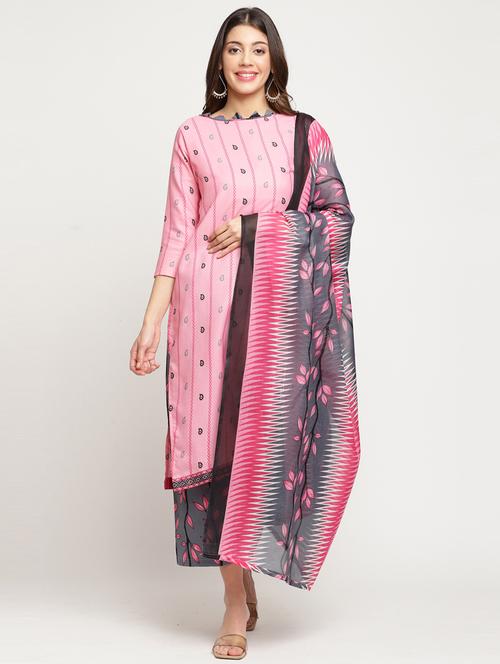 women printed kurta palazzo set with dupatta - 21558233 - Very Small Image - 1