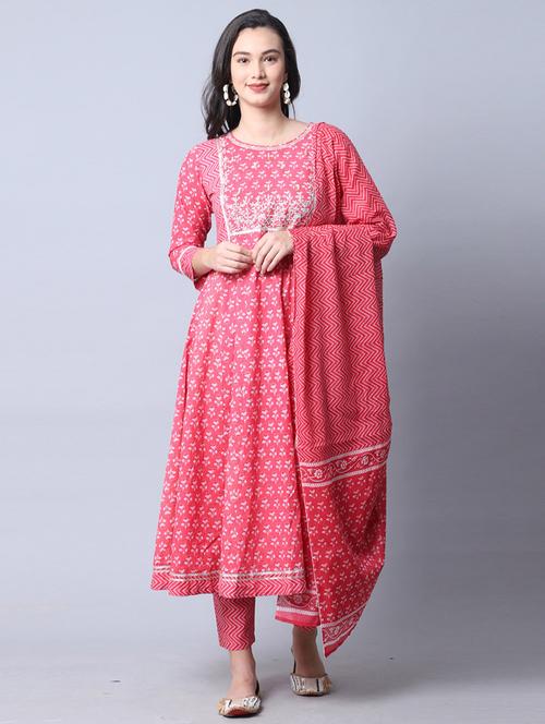 women floral kurta pant set with dupatta - 21558427 - Very Small Image - 1