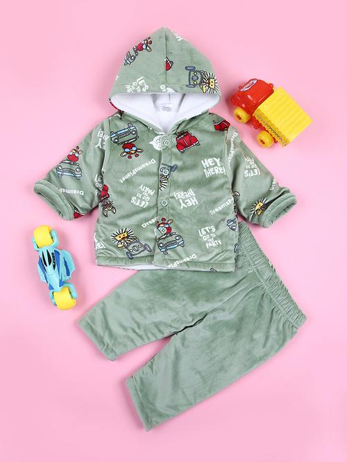 kids winter wear full length twin set - 21561357 - Very Small Image - 1
