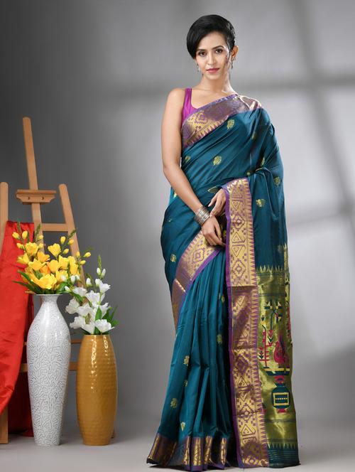 women self design paithani saree - 21562026 - Very Small Image - 1