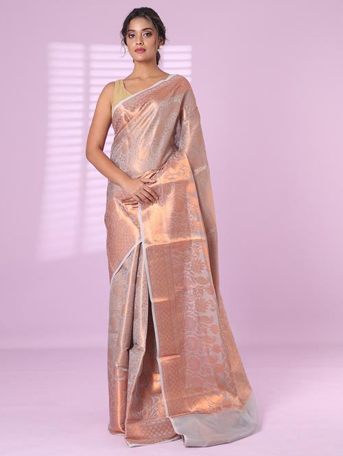 women self design handloom saree with blouse - 21562250 - Very Small Image - 1