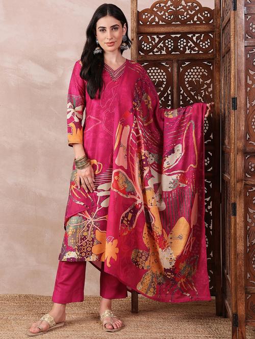 women pink printed suit set - 21563380 - Very Small Image - 1