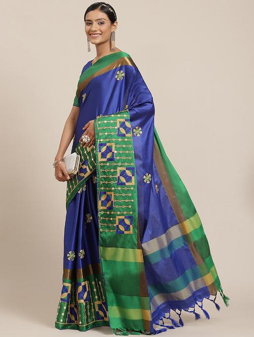 women embroidered bordered saree - 21565785 - Very Small Image - 1