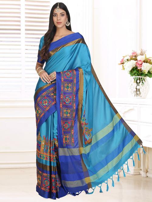 women embroidered bordered saree - 21565919 - Very Small Image - 1