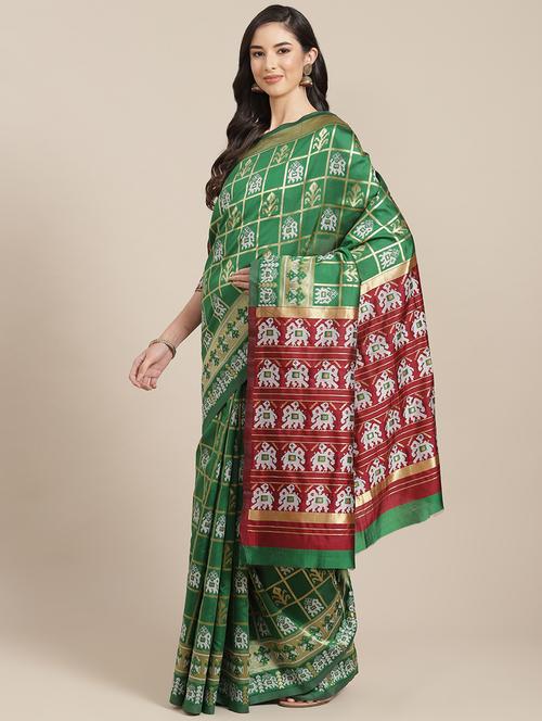 women self design patola saree - 21566125 - Very Small Image - 1