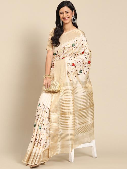 women self-designed bordered saree - 21566190 - Very Small Image - 1
