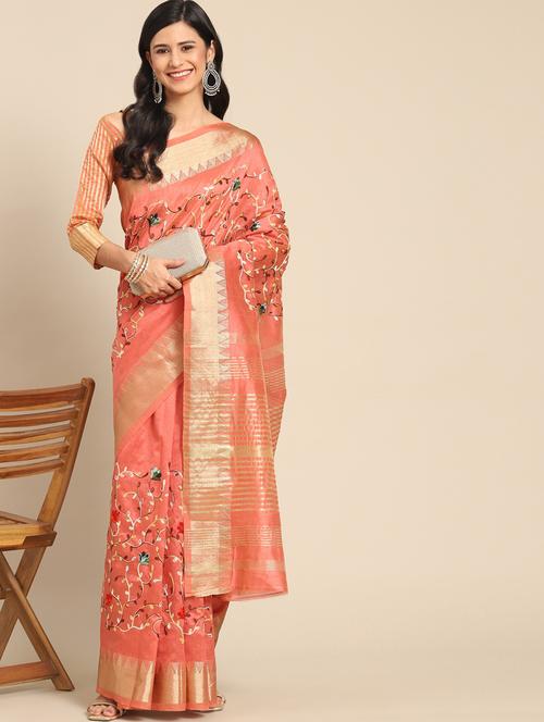 women self-designed bordered saree - 21566192 - Very Small Image - 1