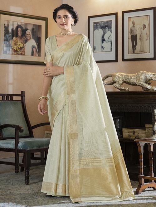 women green solid with border saree - 21566199 - Very Small Image - 1