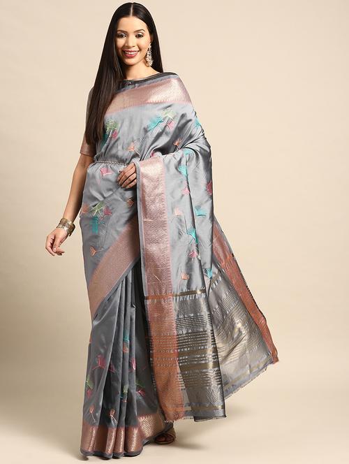 women self-designed bordered saree - 21566270 - Very Small Image - 1