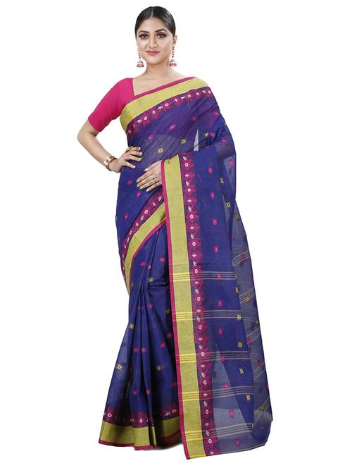 women self design tant saree - 21566572 - Very Small Image - 1