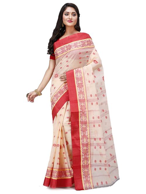 women self design tant saree - 21566579 - Very Small Image - 1