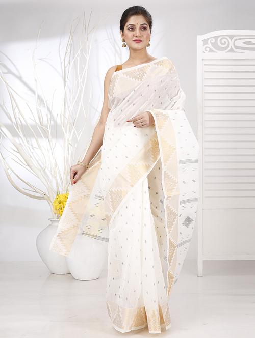women self design tant saree - 21566654 - Very Small Image - 1