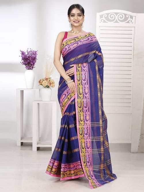 women self design tant saree - 21566696 - Very Small Image - 1