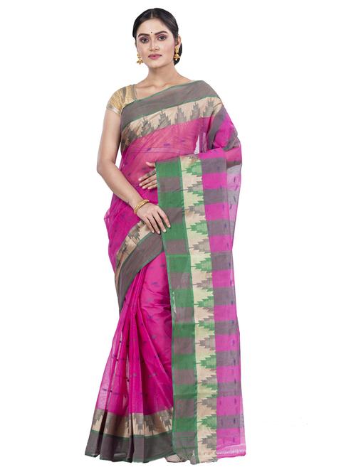 women self design tant saree - 21566709 - Very Small Image - 1