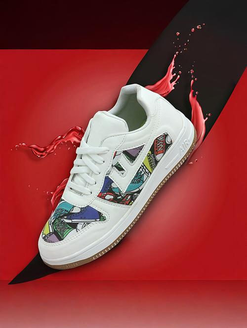 men printed lace up sneaker - 21567007 - Very Small Image - 1