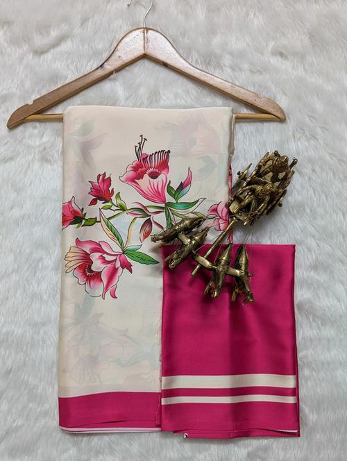 women floral printed saree - 21567129 - Very Small Image - 1