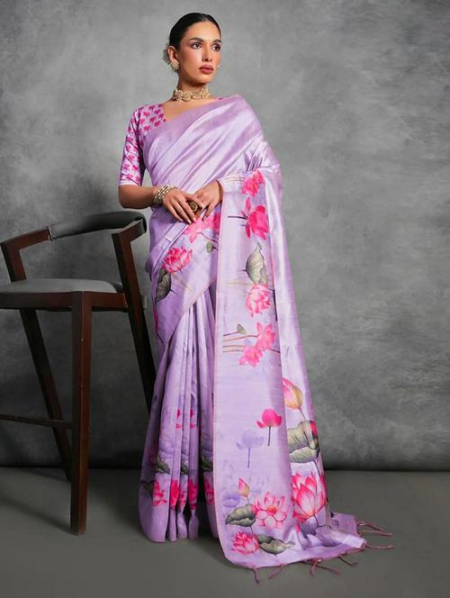 women floral printed saree - 21567149 - Very Small Image - 1