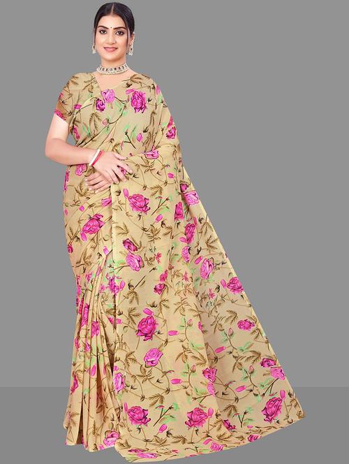 women floral printed saree - 21567569 - Very Small Image - 1