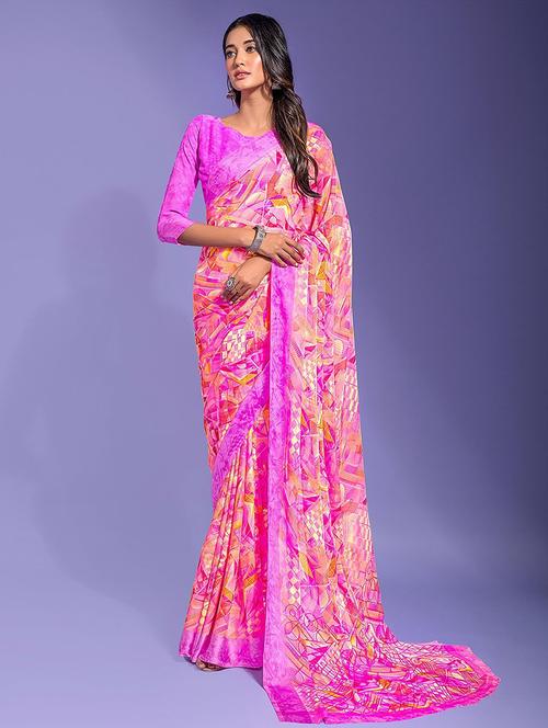 women geometric printed saree - 21567610 - Very Small Image - 1
