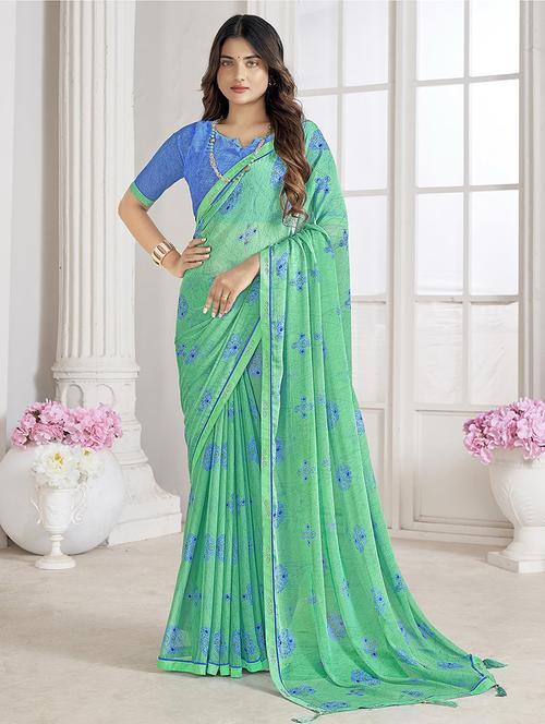 women printed saree - 21567775 - Very Small Image - 1