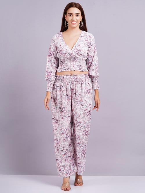 women beige paisley printed co-ord set - 21568194 - Very Small Image - 1