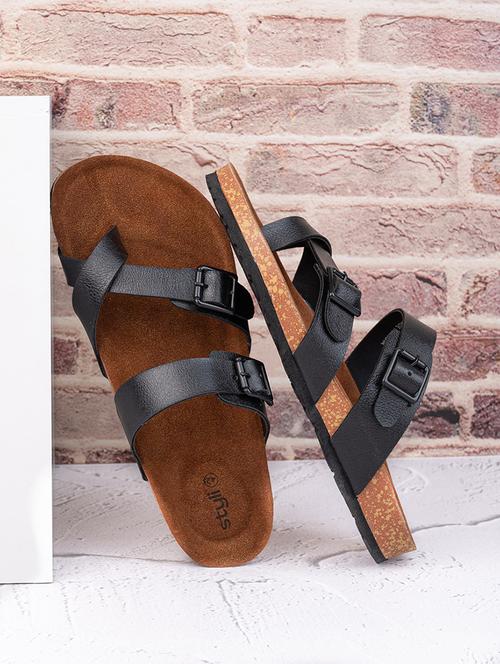 men black slip on sandal - 21569232 - Very Small Image - 1