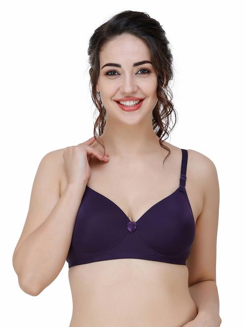 purple polyamide tshirt bra - 21570622 - Very Small Image - 1