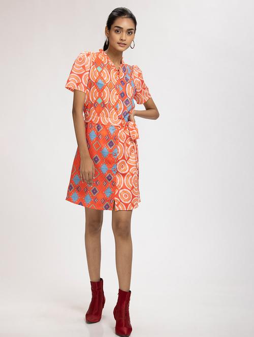 women multi color printed shirt dress - 21572802 - Very Small Image - 1