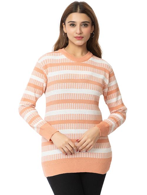 women striped long sleeves pullover - 21574031 - Very Small Image - 1