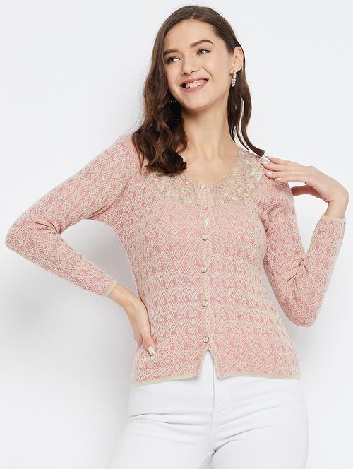 women self design long sleeve cardigan - 21574882 - Very Small Image - 1