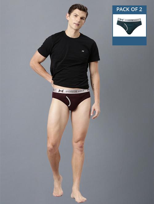 men pack of 2 solid hipster briefs - 21575263 - Very Small Image - 1
