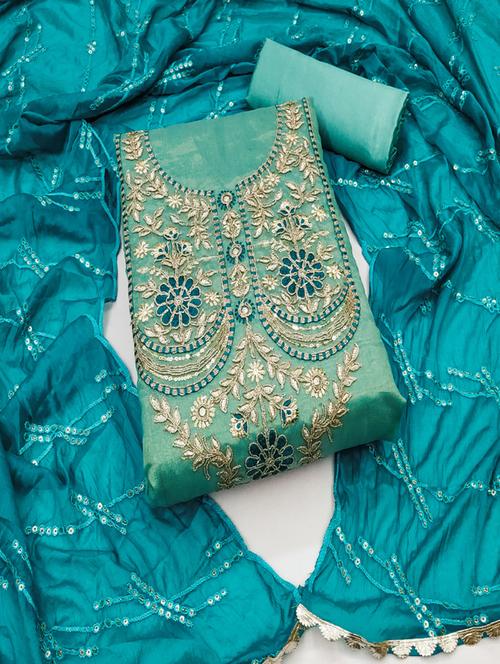 women embroidered unstitched suit set - 21576570 - Very Small Image - 1