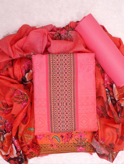 women floral printed 3-piece unstitched dress material - 21576806 - Very Small Image - 1