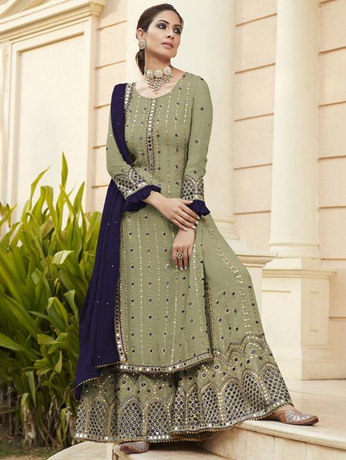 women embellished unstitched suit set - 21576967 - Very Small Image - 1