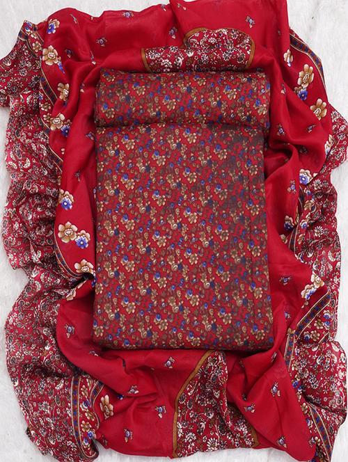 women printed unstitched suit with dupatta - 21577019 - Very Small Image - 1
