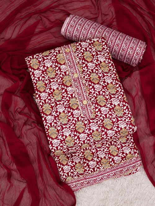 women printed unstitched suit set - 21577093 - Very Small Image - 1