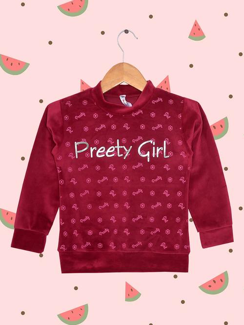 girls front printed long sleeves sweatshirt - 21577314 - Very Small Image - 1