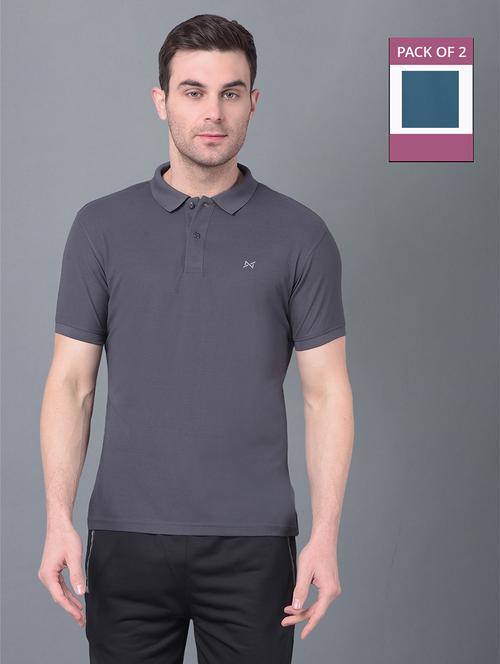 men pack of 2 solid polo t-shirt - 21578119 - Very Small Image - 1