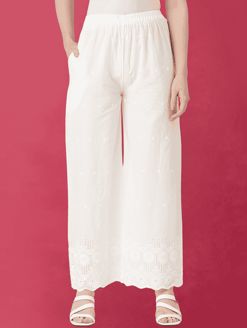 women self design flared palazzo - 21579984 - Very Small Image - 1