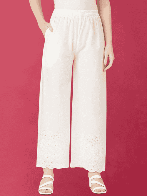 women self design flared palazzo - 21579989 - Very Small Image - 1
