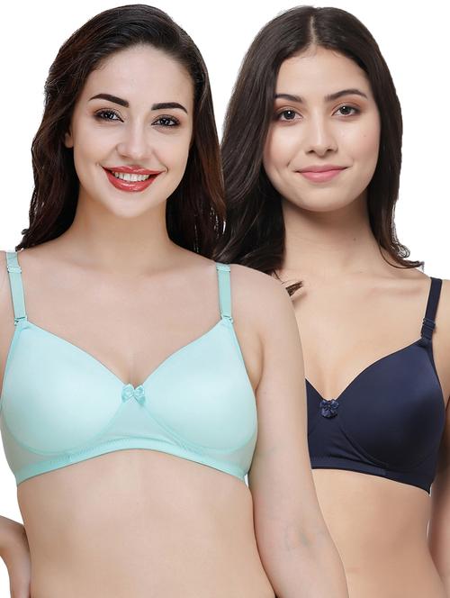 women pack of 2 solid t-shirt bra combo - 21580422 - Very Small Image - 1