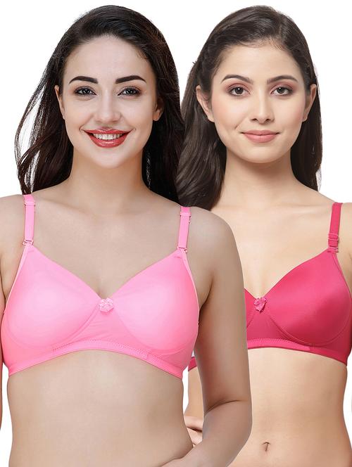 women pack of 2 solid t-shirt bra combo - 21580440 - Very Small Image - 1