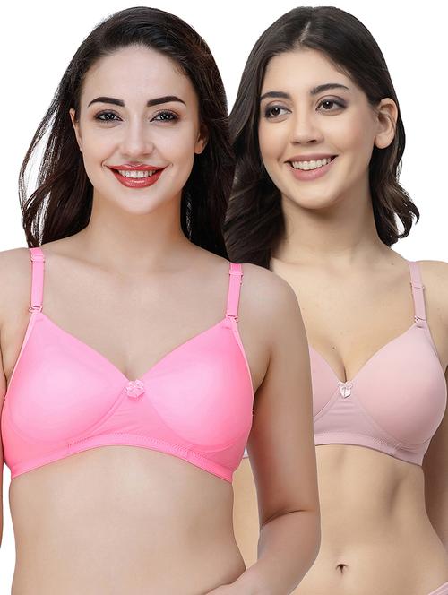 women pack of 2 solid t-shirt bra combo - 21580444 - Very Small Image - 1