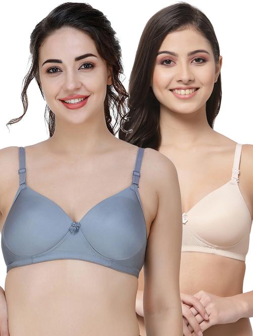 women pack of 2 solid t-shirt bra combo - 21580500 - Very Small Image - 1