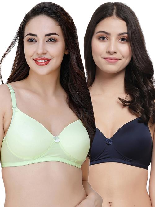 women pack of 2 solid t-shirt bra combo - 21580663 - Very Small Image - 1