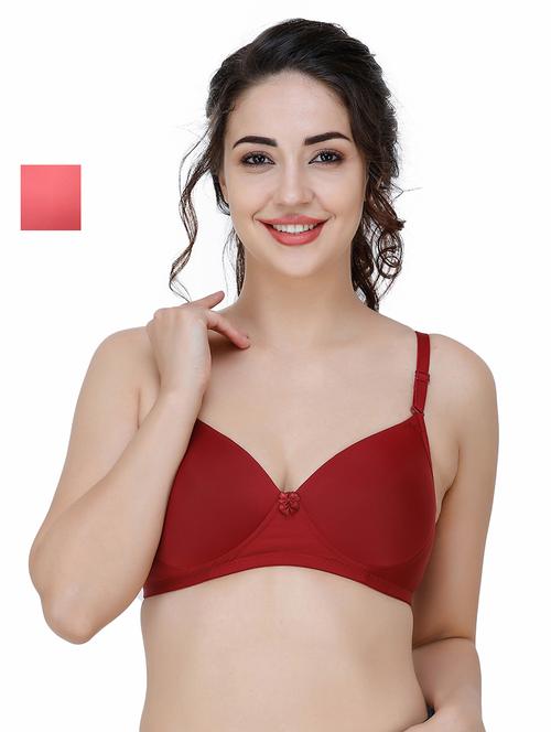 women pack of 2 solid t-shirt bra combo - 21580711 - Very Small Image - 1